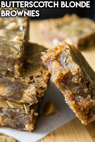 50 Brownie Recipes: Butterscotch Blonde Brownies