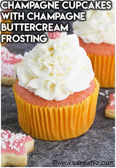 30 Valentines Day Cupcakes: Champagne Cupcakes With Champagne Buttercream Frosting