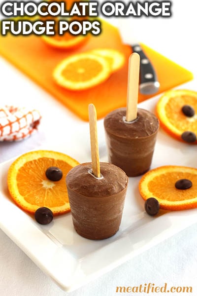 50 Popsicle Recipes: Chocolate Orange Fudge Pops