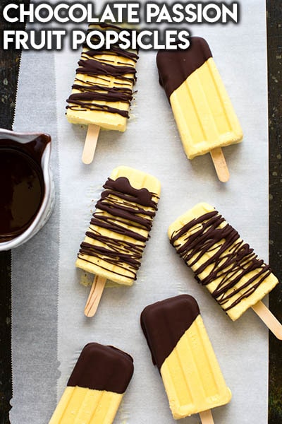 50 Popsicle Recipes: Chocolate Passion Fruit Popsicles