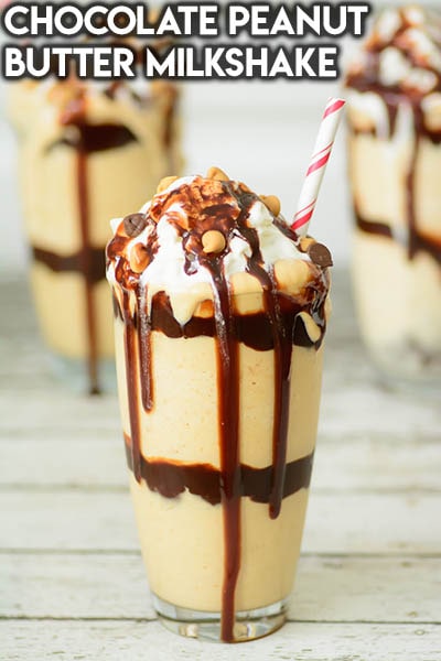 45 Milkshake Recipes: Chocolate Peanut Butter Milkshake