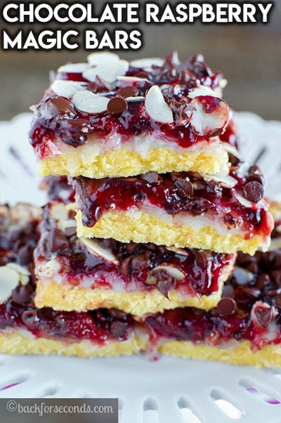 28 Magic Cookie Bars: Chocolate Raspberry Magic Bars