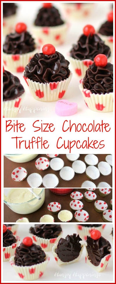 30 Valentines Day Cupcakes: Chocolate Truffle Cupcakes