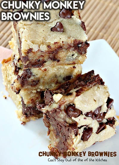 50 Brownie Recipes: Chunky Monkey Brownies