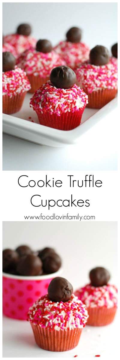 30 Valentines Day Cupcakes: Cookie Truffle Cupcakes