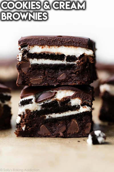 50 Brownie Recipes: Cookies & Cream Brownies