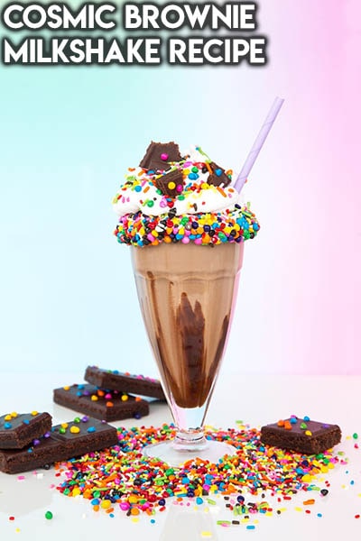 45 Milkshake Recipes: Cosmic Brownie Milkshake Recipe