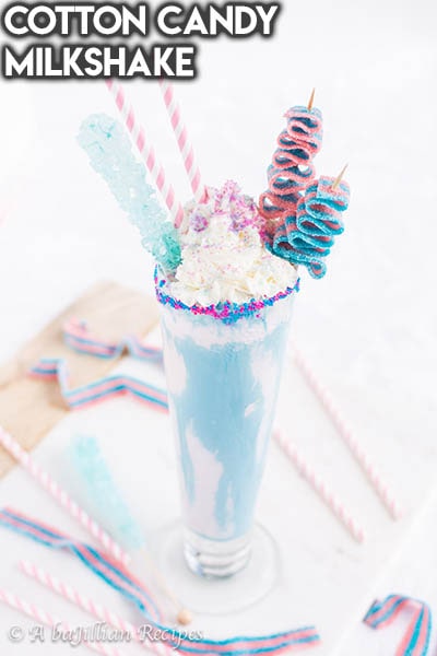 45 Milkshake Recipes: Cotton Candy Milkshake