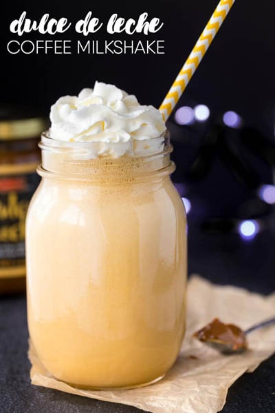 45 Milkshake Recipes: Dulce de Leche Coffee Milkshake