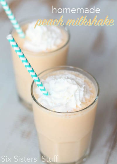 45 Milkshake Recipes: Fresh Peach Milkshake Recipe