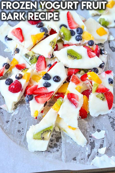 20 Fruit Recipes: Frozen Yogurt Fruit Bark Recipe