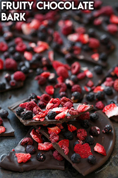 20 Fruit Recipes: Fruity Chocolate Bark