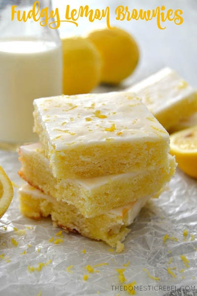 50 Brownie Recipes: Fudgy Lemon Brownies