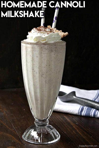 45 Milkshake Recipes: Homemade Cannoli Milkshake