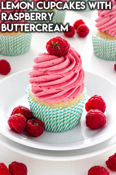 30 Valentines Day Cupcakes: Lemon Cupcakes With Raspberry Buttercream