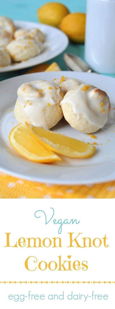 30 Vegan Cookie Recipes: Lemon Knot Cookies