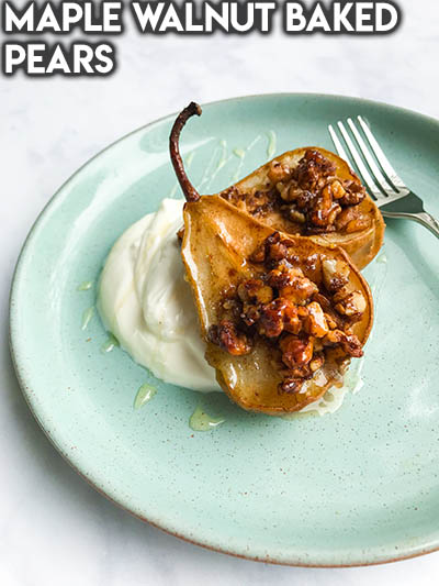 20 Fruit Recipes: Maple Walnut Baked Pears