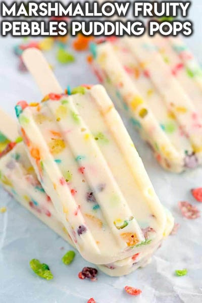 50 Popsicle Recipes: Marshmallow Fruity Pebbles Pudding Pops