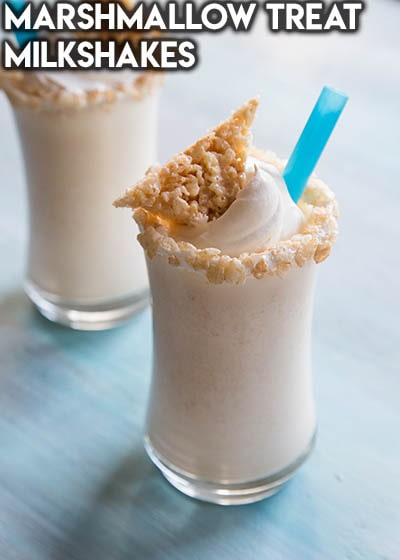 45 Milkshake Recipes: Marshmallow Treat Milkshakes