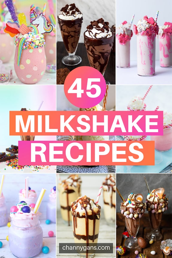 45 Milkshake Recipes. There is no need to go to a restaurant to get a great milkshake. You can make delicious milkshakes right at home with the 45 milkshake recipes.