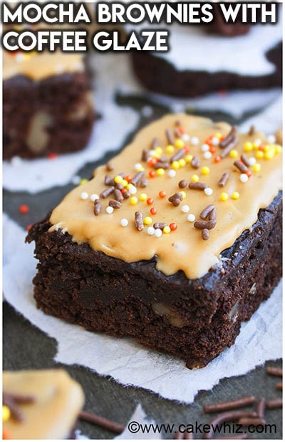 50 Brownie Recipes: Mocha Brownies With Coffee Glaze