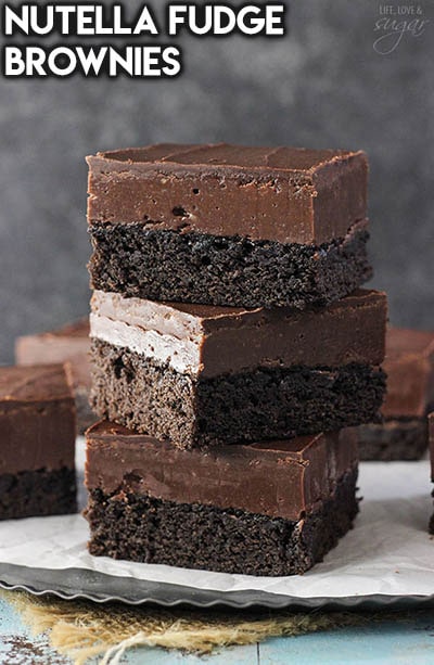 50 Brownie Recipes: Nutella Fudge Brownies