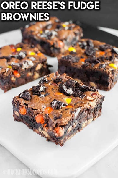 50 Brownie Recipes: Oreo Reese’s Fudge Brownies