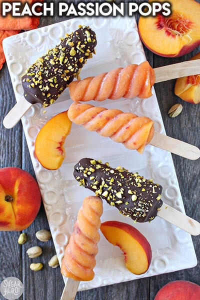 50 Popsicle Recipes: Peach Passion Pops
