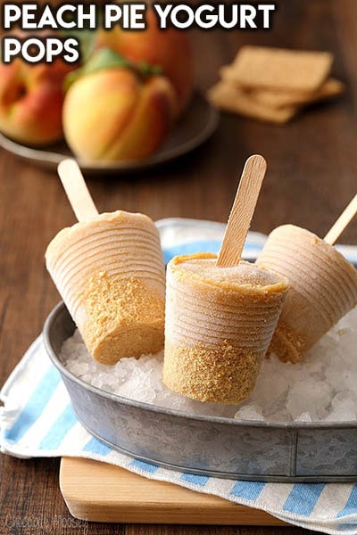 50 Popsicle Recipes: Peach Pie Yogurt Pops