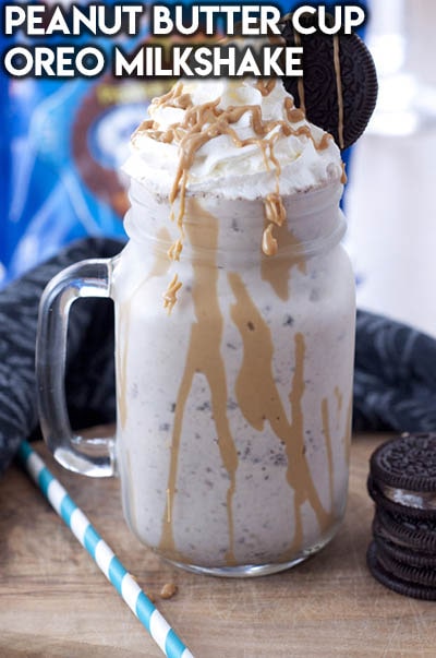 45 Milkshake Recipes: Peanut Butter Cup Oreo Milkshake