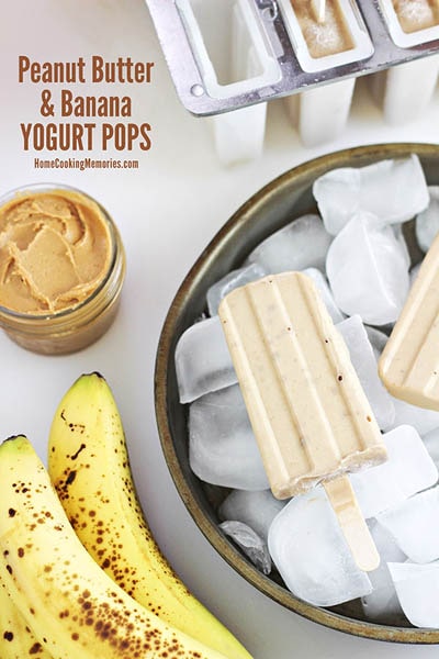 50 Popsicle Recipes: Peanut Butter and Banana Yogurt Pops