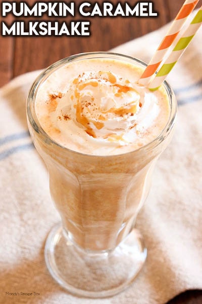 45 Milkshake Recipes: Pumpkin Caramel Milkshake