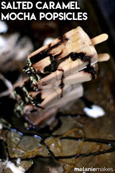 50 Popsicle Recipes: Salted Caramel Mocha Popsicles