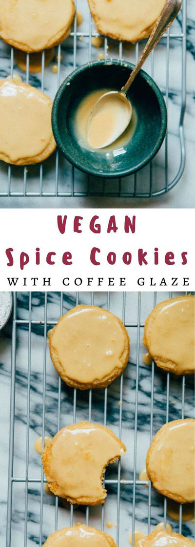 30 Vegan Cookie Recipes: Spice Cookies with Coffee Glaze