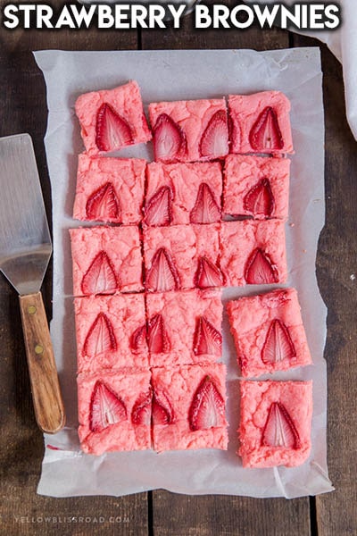 50 Brownie Recipes: Strawberry Brownies