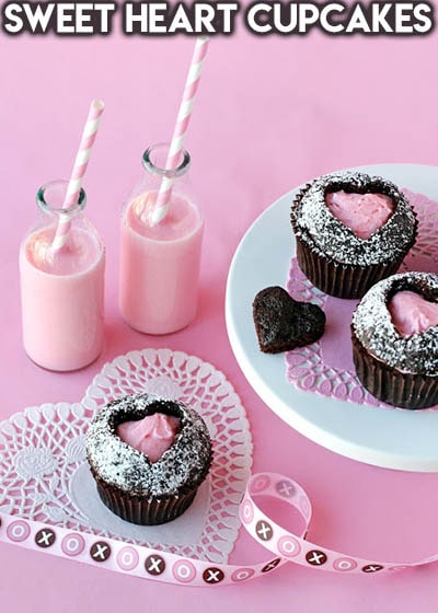 30 Valentines Day Cupcakes: Sweet Heart Cupcakes
