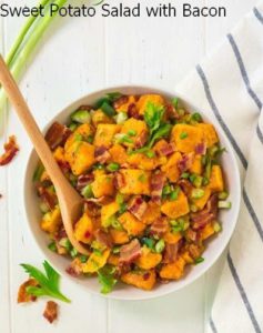 35 Sweet Potato Recipes: Sweet Potato Salad with Bacon