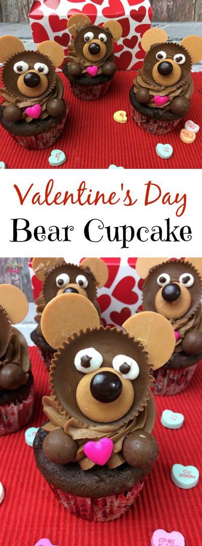 30 Valentines Day Cupcakes: Valentines Day Bear Cupcake Recipe