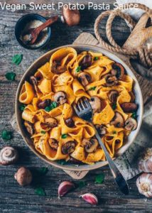 35 Sweet Potato Recipes: Vegan Sweet Potato Pasta Sauce