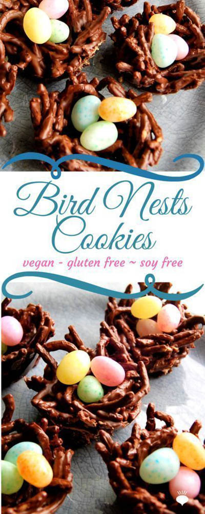 20 Easter Dessert Ideas: Bird Nest Cookies