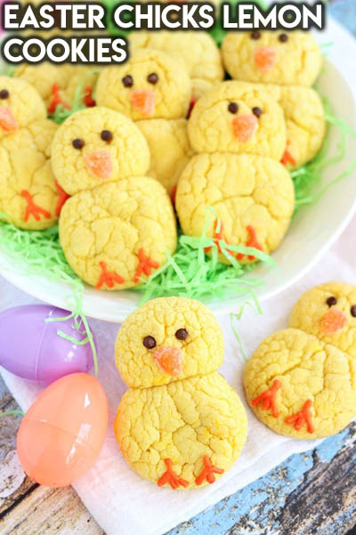 20 Easter Dessert Ideas: Easter Chicks Lemon Cookies