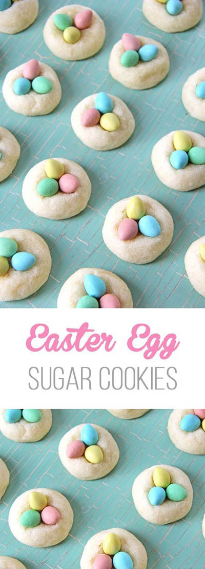20 Easter Dessert Ideas: Easter Egg Sugar Cookies