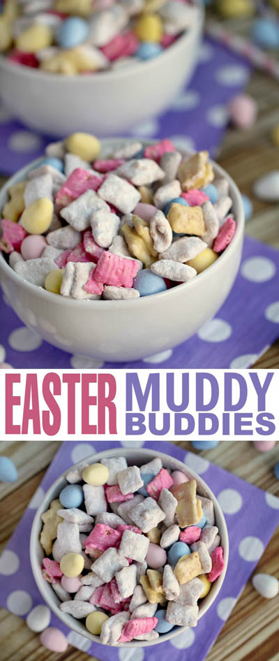 20 Easter Dessert Ideas: Easter Muddy Buddies