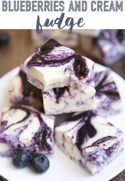 25 Fantastic Fudge Recipes: Blueberries And Cream Fudge
