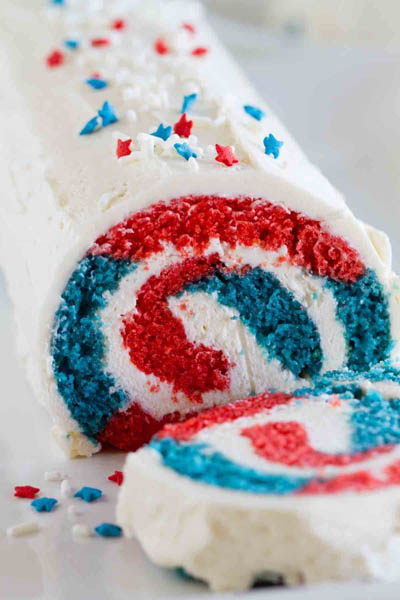 20 Best 4th Of July Dessert Ideas: 4th Of July Cake Roll