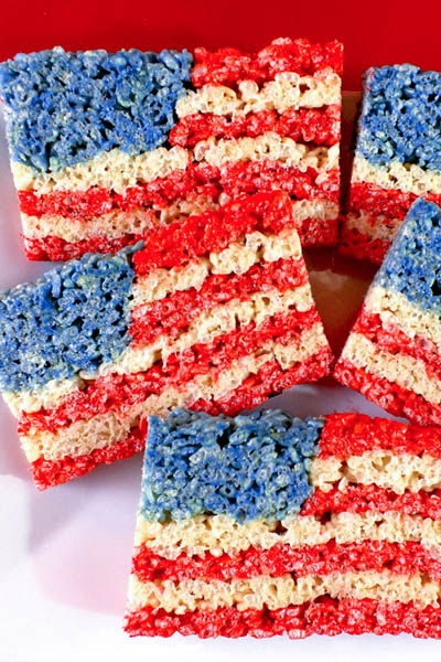 20 Best 4th Of July Dessert Ideas: 4th Of July Rice Krispie Treats