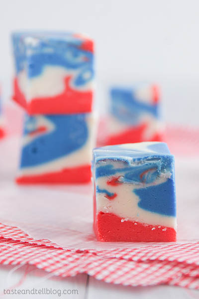 20 Best 4th Of July Dessert Ideas: 4th Of July Tie Dyed Fudge