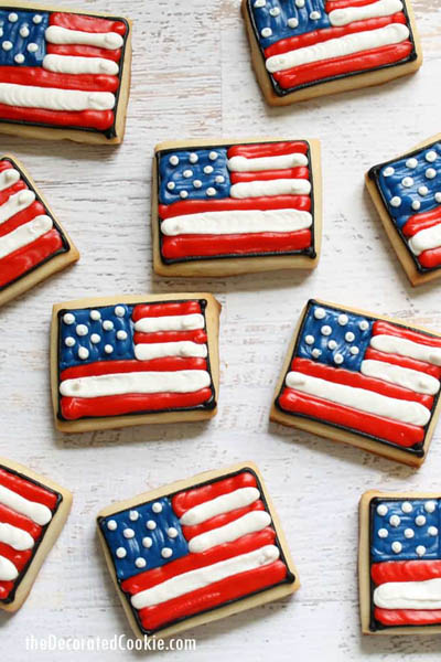 20 Best 4th Of July Dessert Ideas: American Flag Cookies