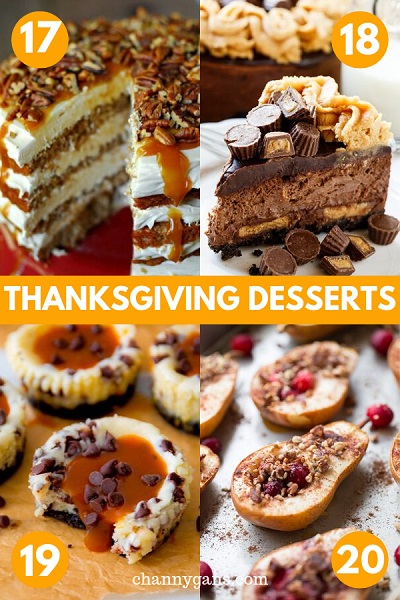 20 Delicious Thanksgiving Desserts - Holiday Baking